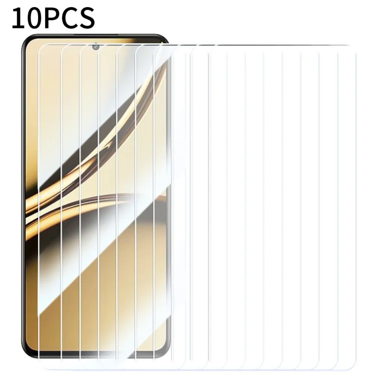 RURIHAI 10 unidades para Realme Narzo 70 Pro 5G Protector de pantalla 0,26 mm Película de vidrio de alta transparencia y alto contenido de aluminio y silicio