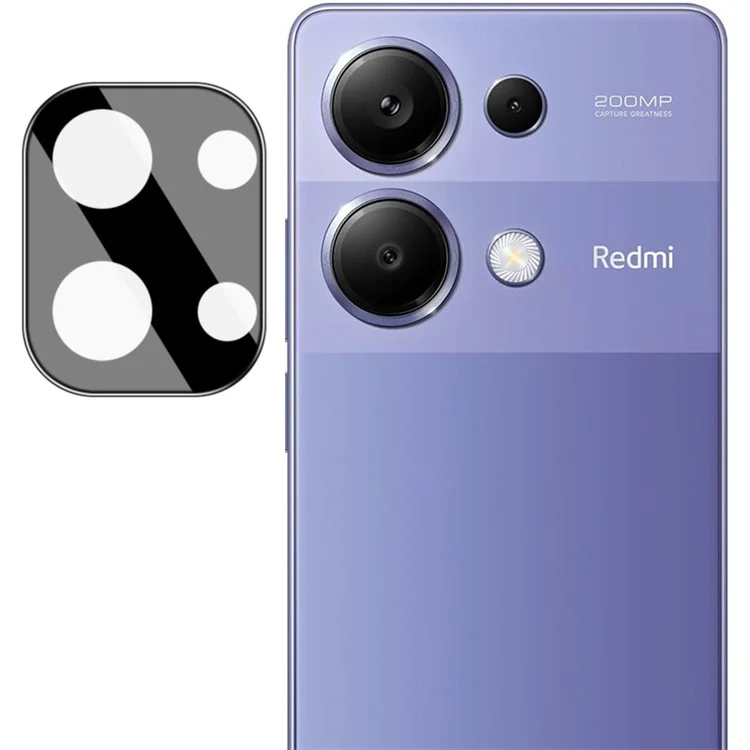 IMAK For Xiaomi Redmi Note 13 Pro 4G / Poco M6 Pro 4G Integrated Camera Lens Protector Tempered Glass +Acrylic Lens Cap (Black Version)