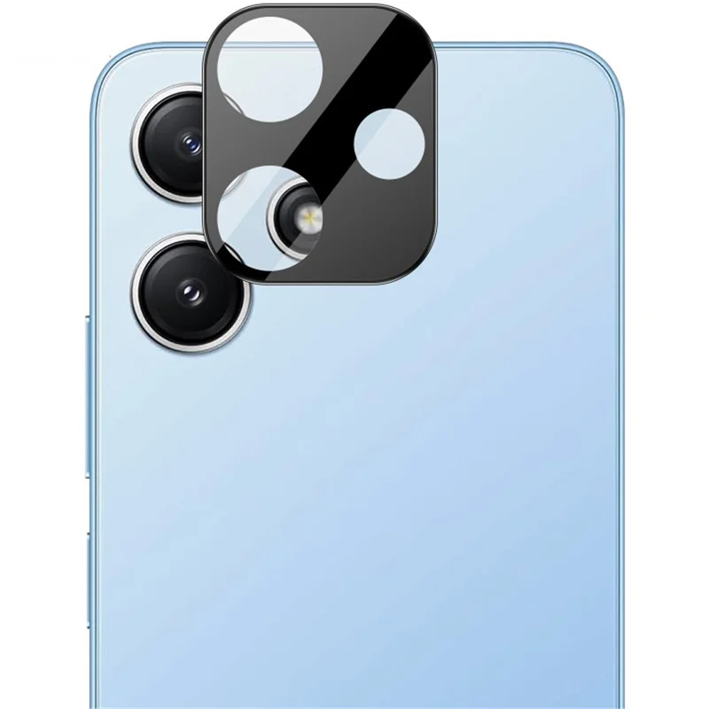 IMAK Para Xiaomi Redmi 12 5G (Global) / Note 12R 5G / Poco M6 Pro 5G Protetor de Lente da Câmera + Tampa da Lente Acrílica (Versão Preta)