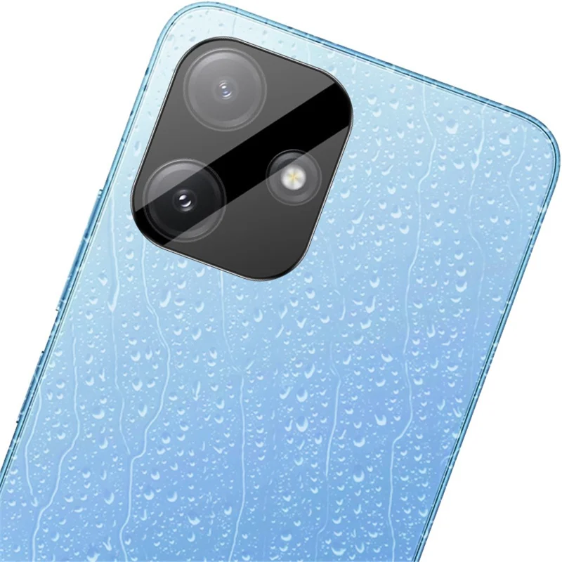 IMAK Para Xiaomi Redmi 12 5G (Global) / Note 12R 5G / Poco M6 Pro 5G Protetor de Lente da Câmera + Tampa da Lente Acrílica (Versão Preta)