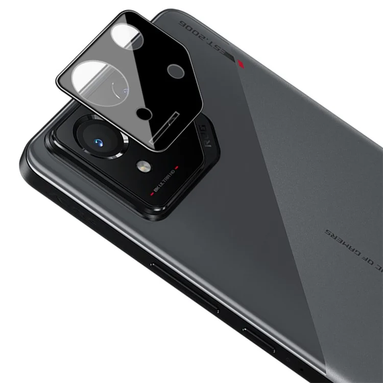 IMAK para Asus ROG Phone 8 5G Protector de lente de cámara Vidrio templado Película de lente trasera (Versión negra)