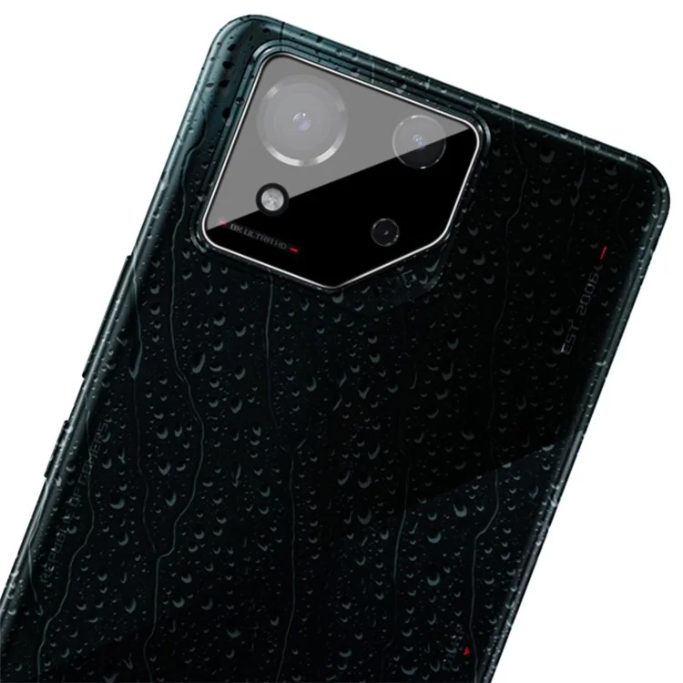 IMAK para Asus ROG Phone 8 5G Protector de lente de cámara Vidrio templado Película de lente trasera (Versión negra)