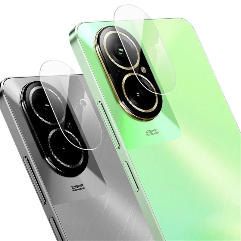 IMAK 2Pcs  /  Set for Realme C67 4G Lens Cover Film Tempered Glass HD Clear Camera Lens Protector