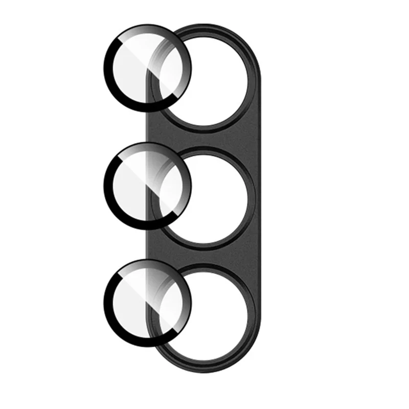 IMAK For Samsung Galaxy S24+ Camera Lens Protector Metal+Tempered Glass Phone Rear Lens Film - Black