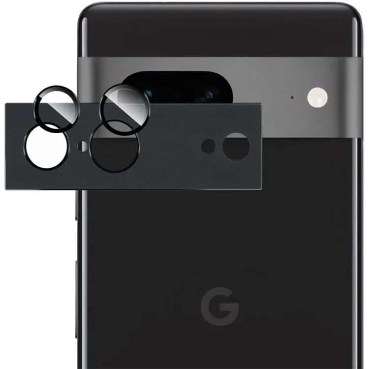 IMAK para Google Pixel 7 5G Protector de lente de cámara Protección contra golpes Película de vidrio templado de metal + lente