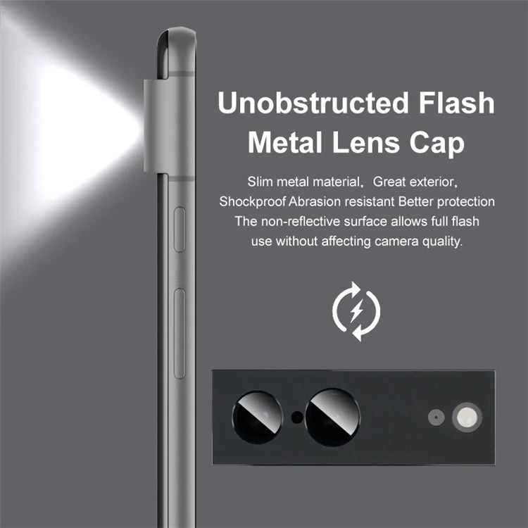 IMAK para Google Pixel 7 5G Protector de lente de cámara Protección contra golpes Película de vidrio templado de metal + lente