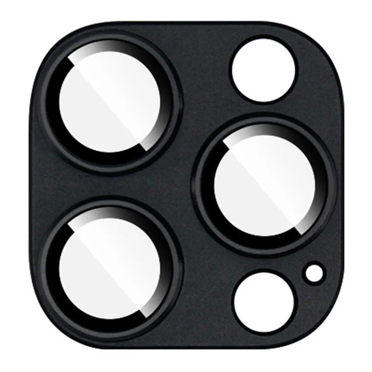 IMAK For iPhone 15 Pro / 15 Pro Max Camera Lens Protector HD Clear Metal+Tempered Glass Lens Film - Black