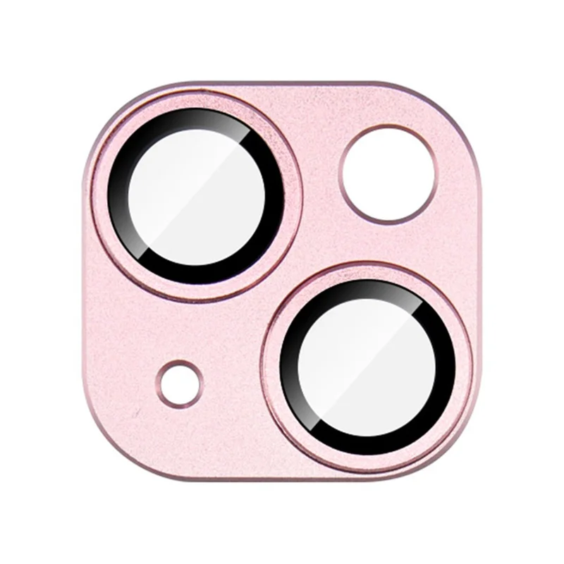 IMAK For iPhone 15 / 15 Plus Camera Lens Protector Scratch-resistant Metal+Tempered Glass Lens Film - Pink