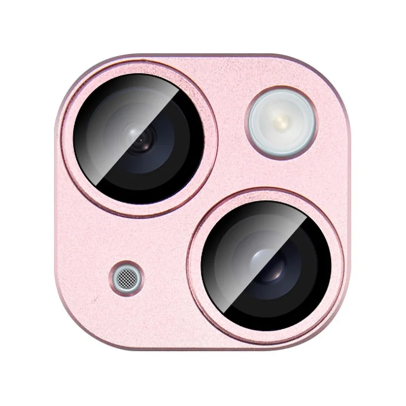 IMAK For iPhone 15 / 15 Plus Camera Lens Protector Scratch-resistant Metal+Tempered Glass Lens Film - Pink
