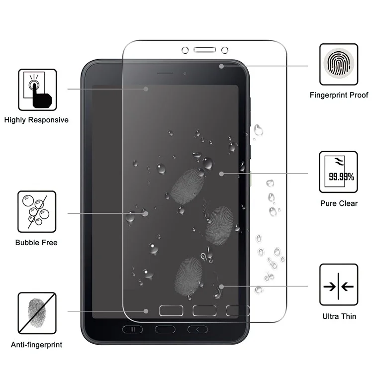 For Samsung Galaxy Tab Active5 Screen Protector Full Coverage 2.5D Straight Edge Film