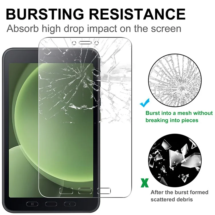 For Samsung Galaxy Tab Active5 Screen Protector Full Coverage 2.5D Straight Edge Film