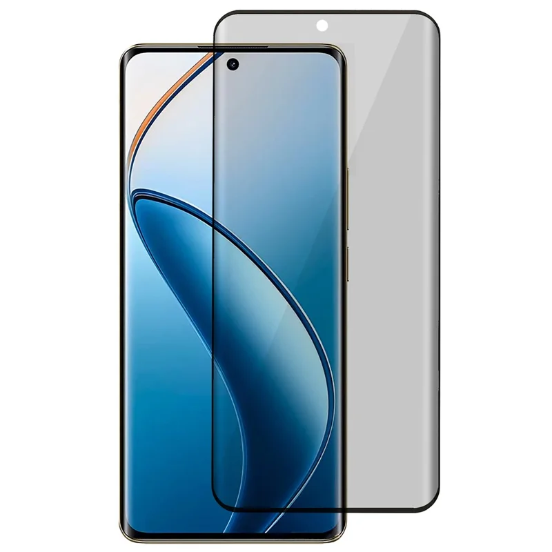 For Realme 12 Pro 5G / 12 Pro+ 5G Screen Protector 3D Curved Edge Side Glue Anti-Spy Tempered Glass Film