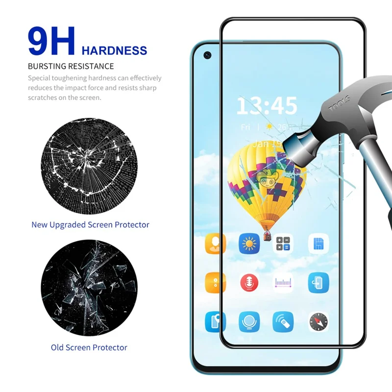 ENKAY HAT PRINCE For Oppo A36 / A76 Screen Protector Silk Printing 9H Anti-scratch Film