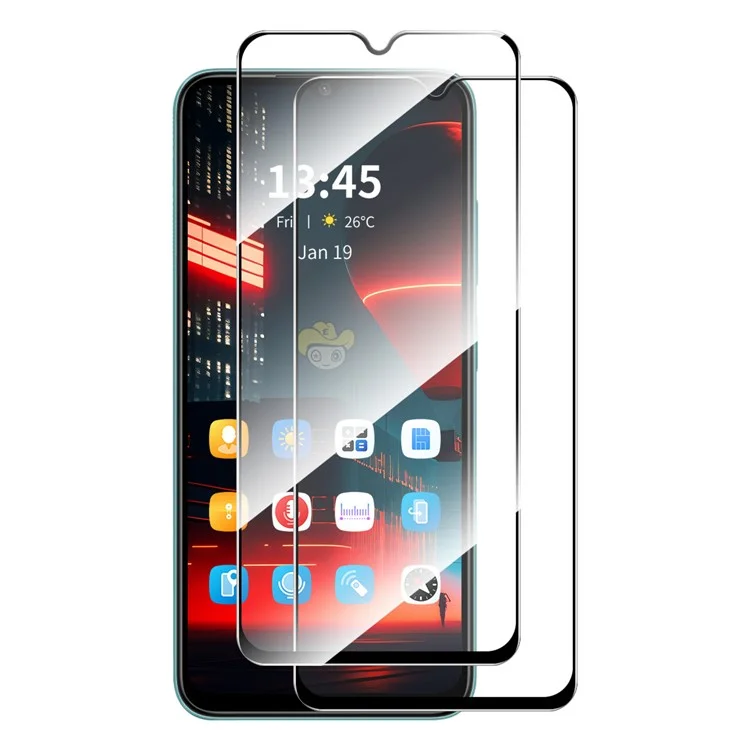 ENKAY HAT PRINCE 2Pcs for TECNO Spark 10C 4G Full Glue 0.26mm 9H 2.5D Full Screen Protector