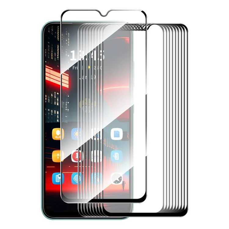 ENKAY HAT PRINCE 10Pcs for TECNO Spark 10 4G / 10 5G Screen Protector 2.5D Silk Printing High Aluminium-Silicon Glass Film