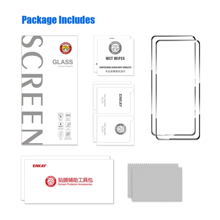 ENKAY HAT PRINCE 2Pcs for TECNO Spark 20 Pro Screen Protector 9H High Aluminium-Silicon Glass Screen Film