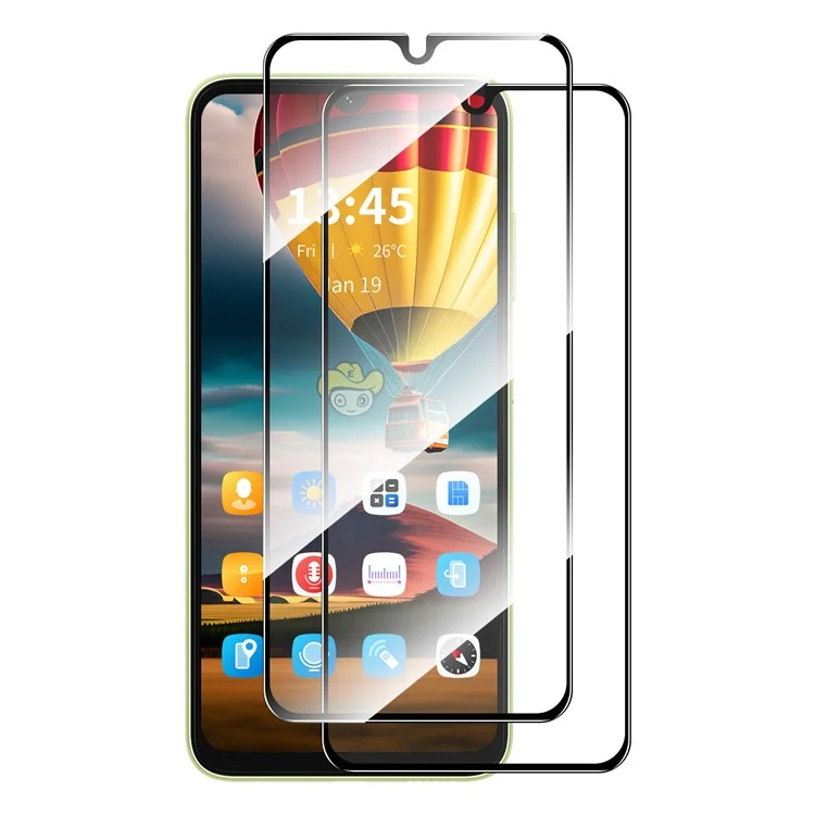 ENKAY HAT PRINCE 2Pcs per TECNO Pop 6 4G Protettore dello schermo 9H Durezza Stampa in seta Film adesivo completo