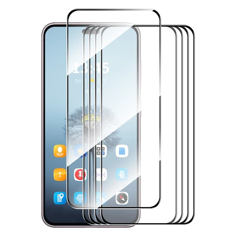ENKAY HAT PRINCE 5Pcs for Honor X50i+ 5G Full Screen Protector Silk Printing High Aluminium-silicon Glass Film
