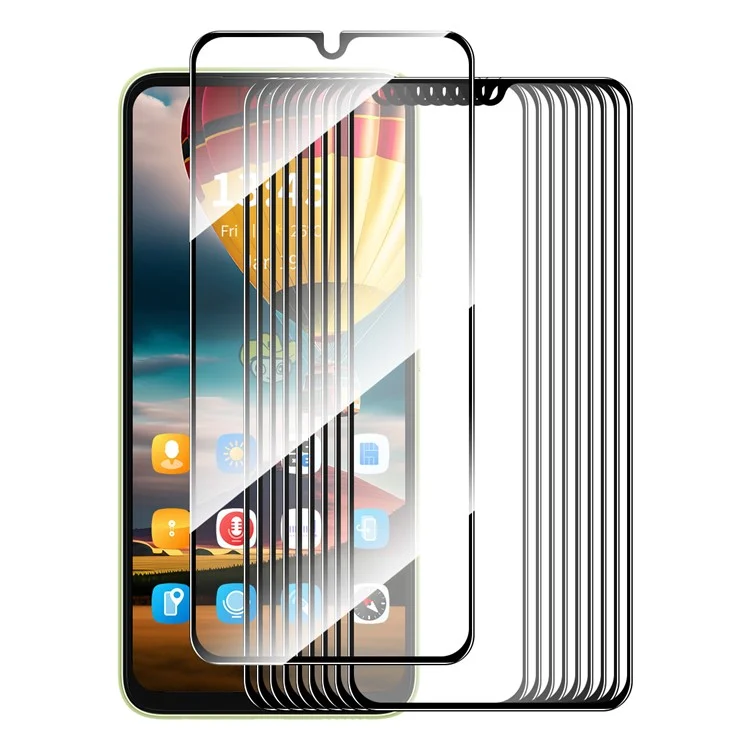Protecteur d'écran ENKAY HAT PRINCE 10Pcs pour vivo V25e 4G Couverture complète 0,26 mm Film en verre clair à haute teneur en aluminium-silicium
