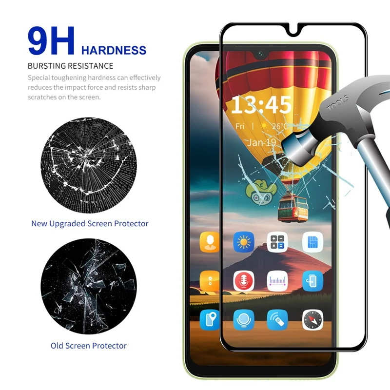 ENKAY HAT PRINCE 5Pcs for vivo V25e 4G 0.26mm Screen Protector Silk Printing Full Glue Protective Film