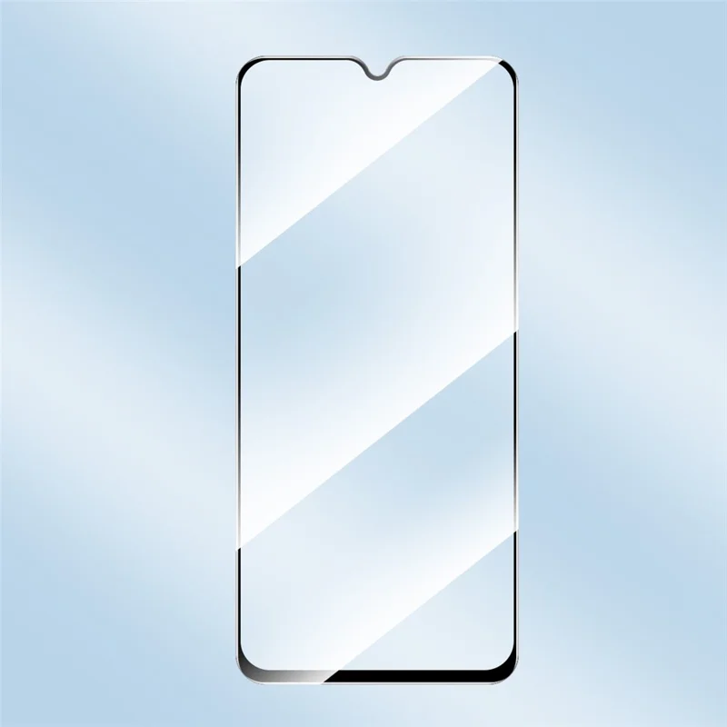 ENKAY HAT PRINCE per Oppo A16e Screen Protector Bordo Nero Copertura Completa Alta Pellicola in Vetro di Alluminio-silicio