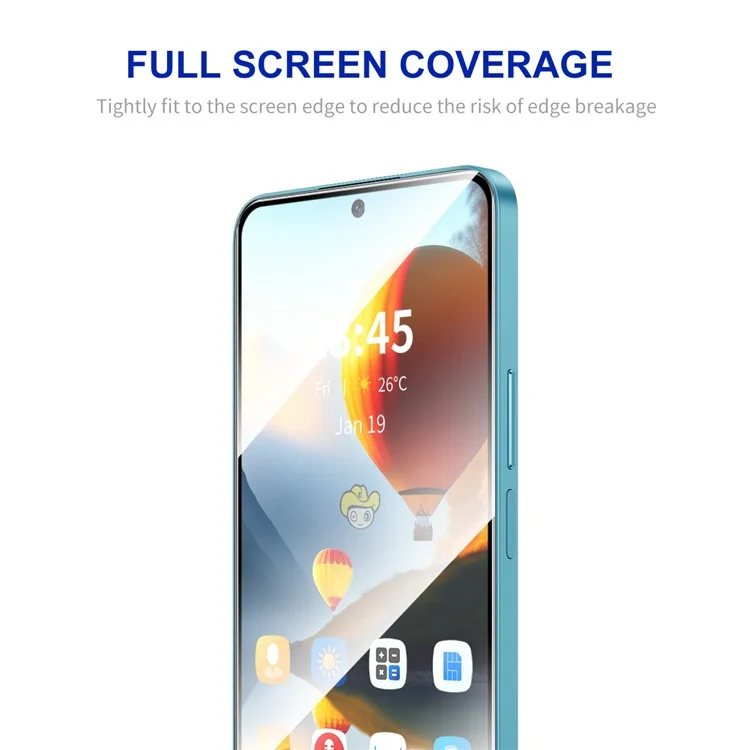 ENKAY GORRO PRÍNCIPE 2Pzs para Infinix Hot 12 Play 4G Protector de Pantalla Impresión de Seda 0,26 mm 9H 2,5D Película 