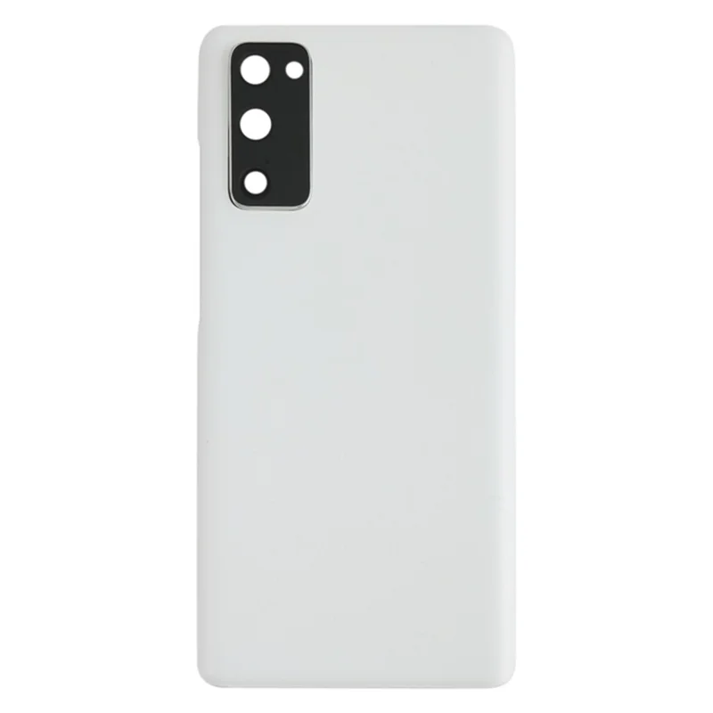 Für Samsung Galaxy S20 FE G780 / S20 FE 5G G781 Akkugehäuse mit Klebefolie + Kameralinsenabdeckung (ohne Logo) - Weiß
