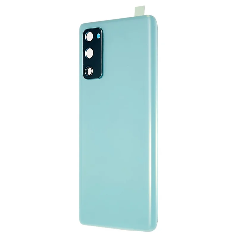 Para Samsung Galaxy S20 FE G780 / S20 FE 5G G781 Carcasa de Batería con Pegatina Adhesiva + Cubierta del Lente de la Cámara (sin Logotipo) - Verde