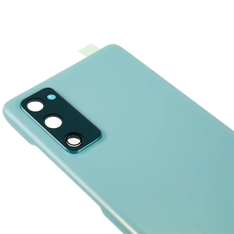 Para Samsung Galaxy S20 FE G780 / S20 FE 5G G781 Carcasa de Batería con Pegatina Adhesiva + Cubierta del Lente de la Cámara (sin Logotipo) - Verde