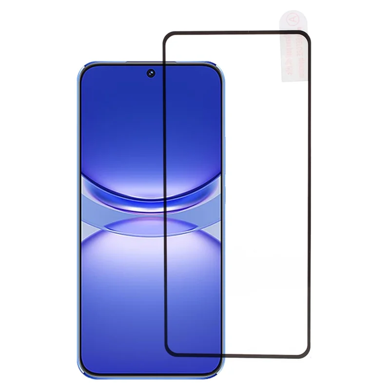 For Huawei nova 12s 4G / nova 11 / nova 12 Lite 4G Tempered Glass Electroplating Anti-Fingerprint Silk Printing Full Glue Screen Protector