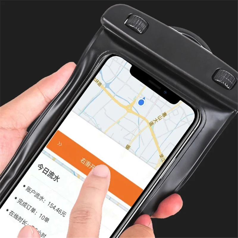 BZ009 For 5.5-6.5 Inch Phone Arm Bag Waterproof Touch Screen Phone Case with Lanyard - Sky Blue