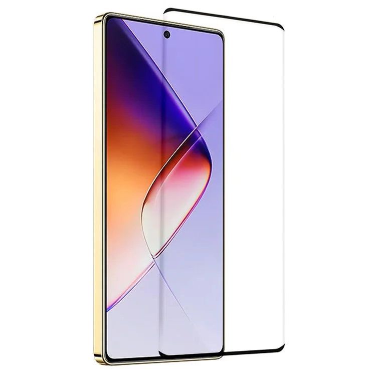 Для Infinix Note 40 / Note 40 Pro 5G Защитное стекло полного экрана с шелкографическим принтом, полная клеевая пленка