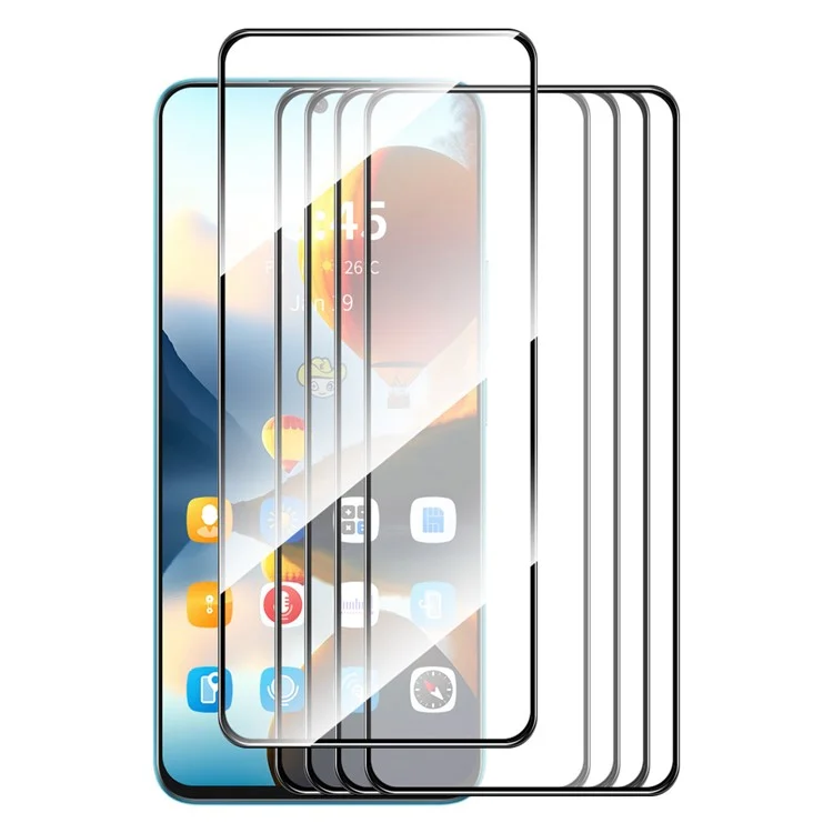 ENKAY HAT PRINCE 5Pcs para Motorola Moto G42 4G Protetor de Tela Adesivo Total Seda Impressão Filme de Cobertura Total