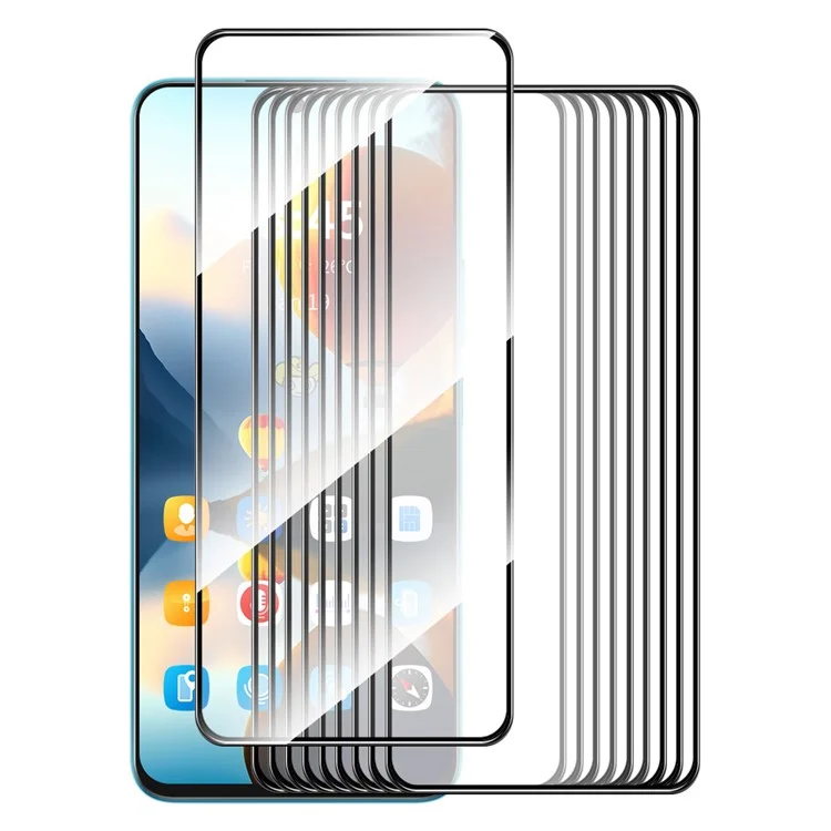 ENKAY HAT PRINCE 10Pcs para Motorola Moto G42 4G Protetor de Tela Antirrisco 9H Filme de Vidro de Alto Alumínio-silício