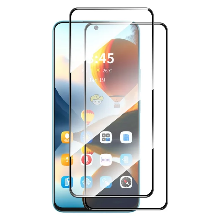 ENKAY HAT PRINCE 2Pcs para Motorola Moto G42 4G Protetor de Tela Filme de Vidro de Alumínio-silício de Alta Qualidade Livre de Bolhas Anti-Arranhões