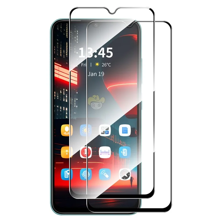 ENKAY HAT PRINCE 2Pcs for TCL 30 XE 5G Protector de pantalla de vidrio de silicio de alta aluminio Seda Impresión de bordes