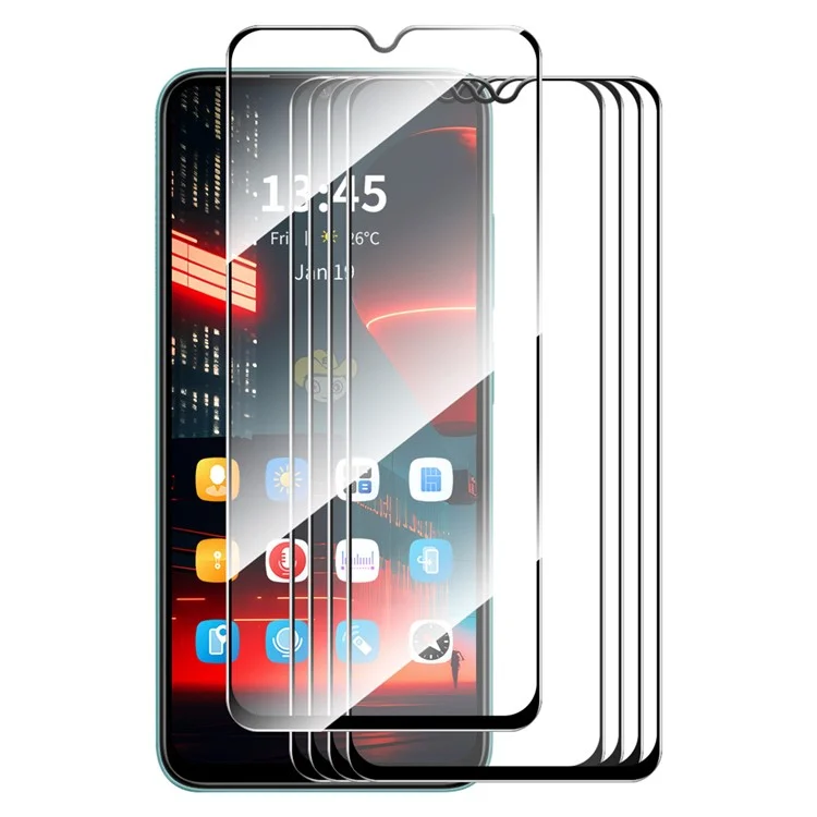 ENKAY HAT PRINCE 5Pcs for ZTE Blade A52 Screen Protector Full Screen Full Glue High Aluminium-silicon Glass Film