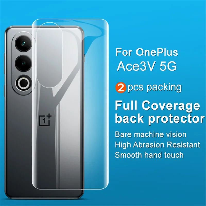 IMAK 2Peças / Conjunto de Filme Hidrogel III para OnePlus Ace 3V 5G Filme de Proteção Traseiro de TPU Autocurante Ultraclear
