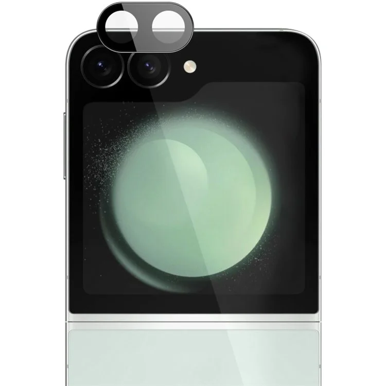 IMAK Für Samsung Galaxy Z Flip6 5G Kameraobjektivschutz Integrierter Gehärteter Glas+Acryl Linsenkappen (Schwarze Version)