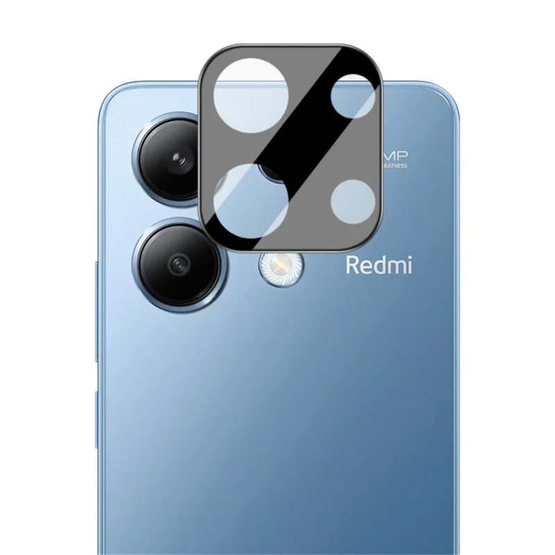 IMAK para Xiaomi Redmi Note 13 4G Protector de lente de cámara Integrado Vidrio templado + Tapa de lente acrílica (Versión negra)