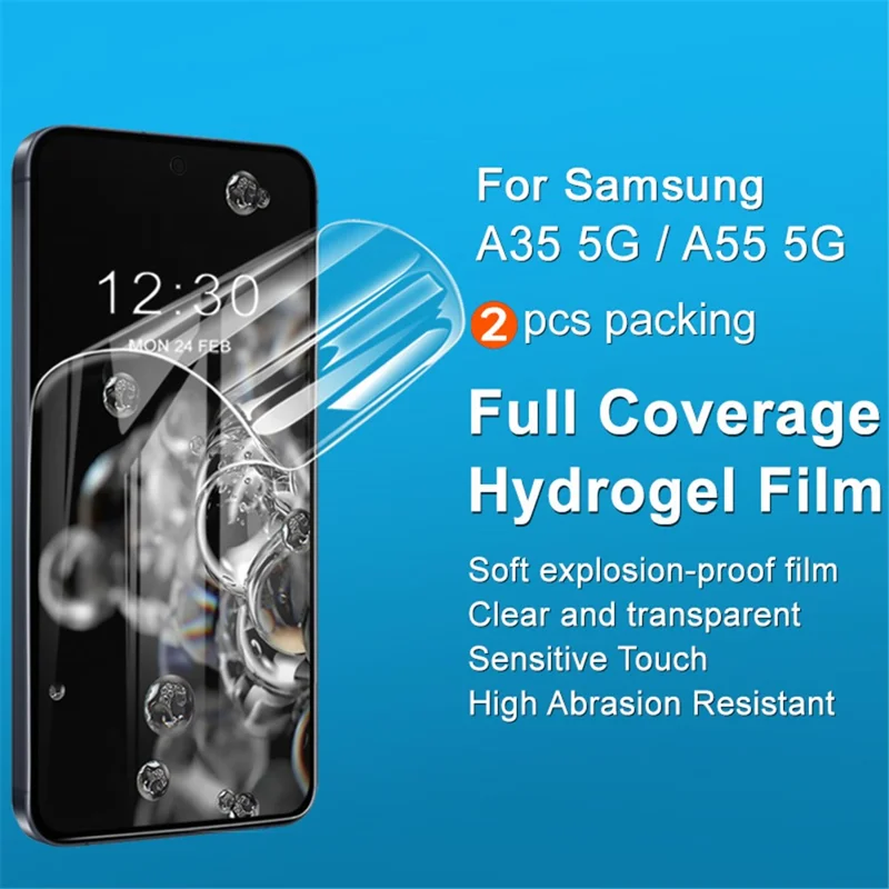 IMAK 2Pcs / Set Hydrogel Film III for Samsung Galaxy A35 5G / A55 5G Soft TPU Anti-scratch Screen Protector