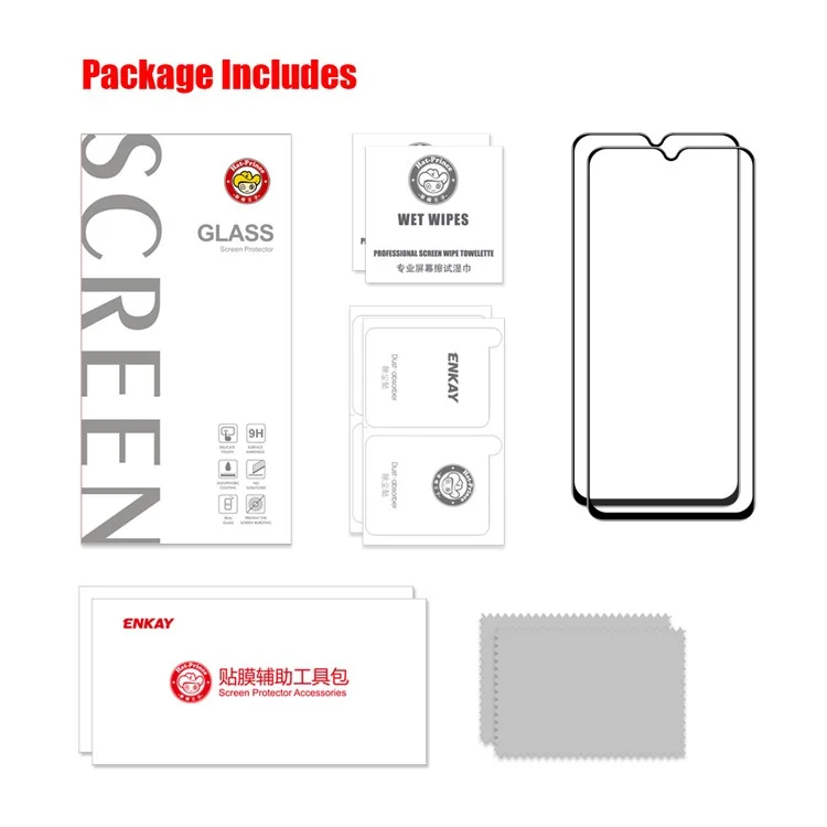 ENKAY HAT PRINCE 2Pcs Screen Protector for Nokia G400 5G Silk Printing Ultra Clear 2.5D 9H Film
