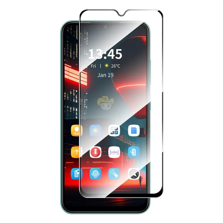 ENKAY HAT PRINCE для Nokia C300 Полноэкранная защитная пленка с клеем 0,26 мм, стекло с высоким содержанием алюминия и кремния, прочность 9H