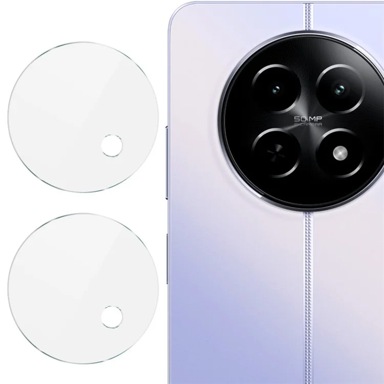 IMAK 2 pièces / Ensemble pour Realme 12 5G / 12x 5G / 12x (Chine) 5G / C65 5G Protecteur d'objectif de caméra en verre trempé HD Clair Pellicule d'objectif