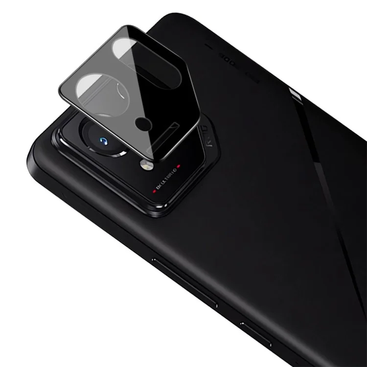 IMAK Per Asus ROG Phone 8 Pro 5G Protezione Lente Fotocamera Vetro Temperato Anti-graffio Film Lente (Versione Nera)