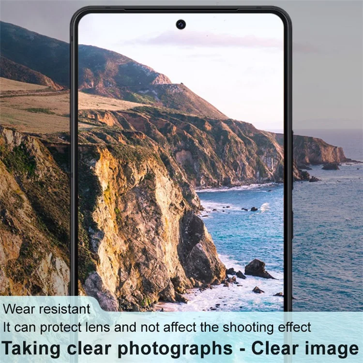 IMAK Per Asus ROG Phone 8 Pro 5G Protezione Lente Fotocamera Vetro Temperato Anti-graffio Film Lente (Versione Nera)