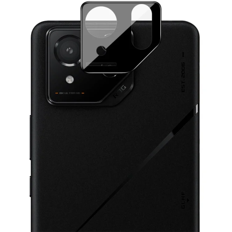 IMAK Per Asus ROG Phone 8 Pro 5G Protezione Lente Fotocamera Vetro Temperato Anti-graffio Film Lente (Versione Nera)