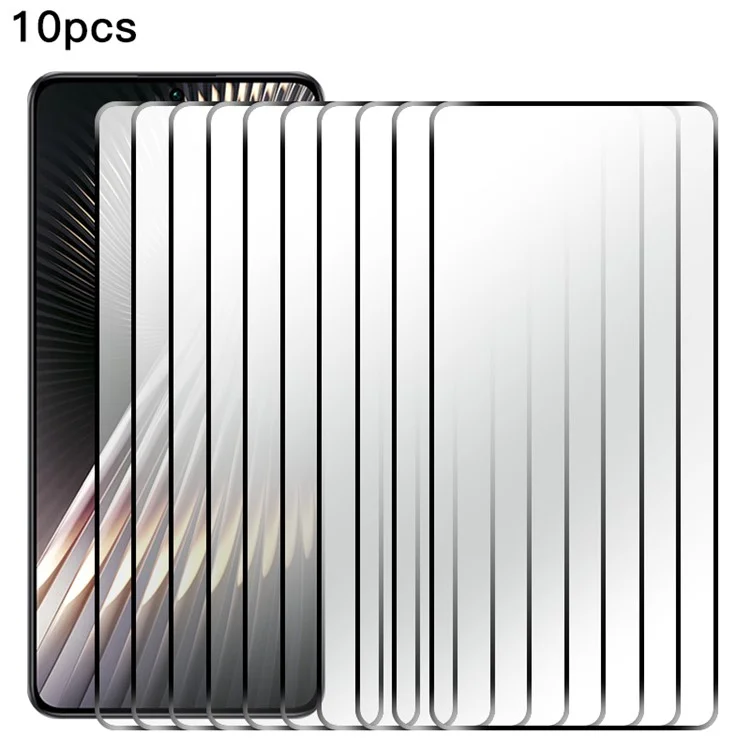 RURIHAI 10Pcs pour Xiaomi Redmi Turbo 3 5G / Poco F6 5G Protecteur d'écran en verre haute définition en aluminium-silicium