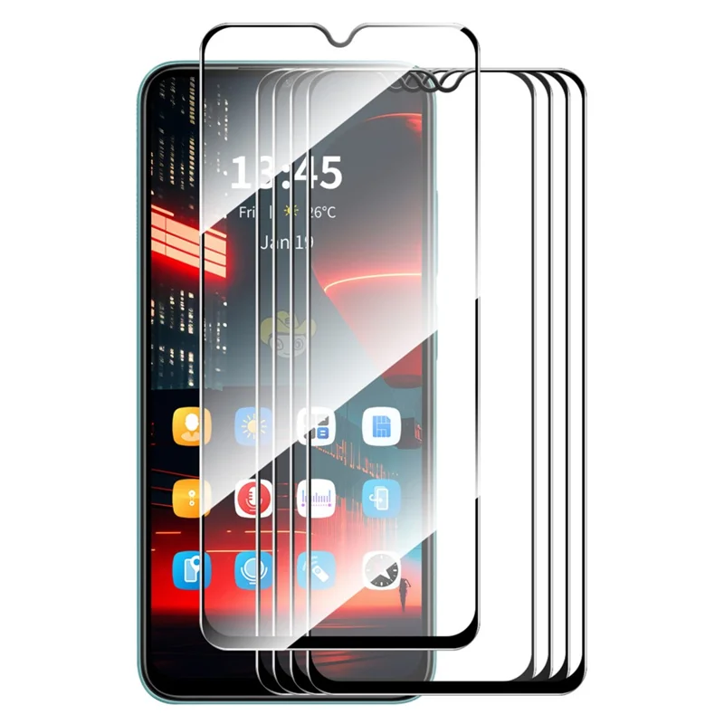 ENKAY HAT PRINCE 5Pcs for Samsung Galaxy Xcover7 Full Screen Protector Silk Printing 0.26mm Film