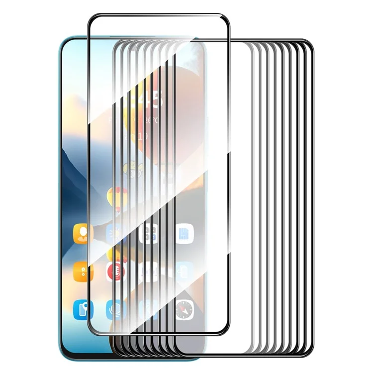 ENKAY HAT PRINCE 10 unidades para Xiaomi Poco X6 Pro 5G / Redmi K70E 5G 2.5D 9H Hardness Screen Protector Explosion-proof